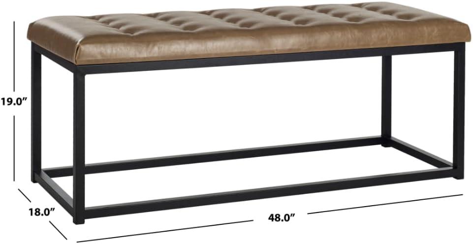 Reynolds Bench - Tan/Black - Safavieh