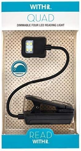 Quad Light 4 LED Reading Light - Black