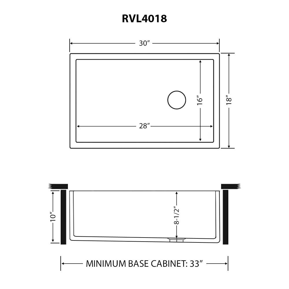Ruvati 30-inch Fireclay Modern Farmhouse Kitchen Sink Single Bowl