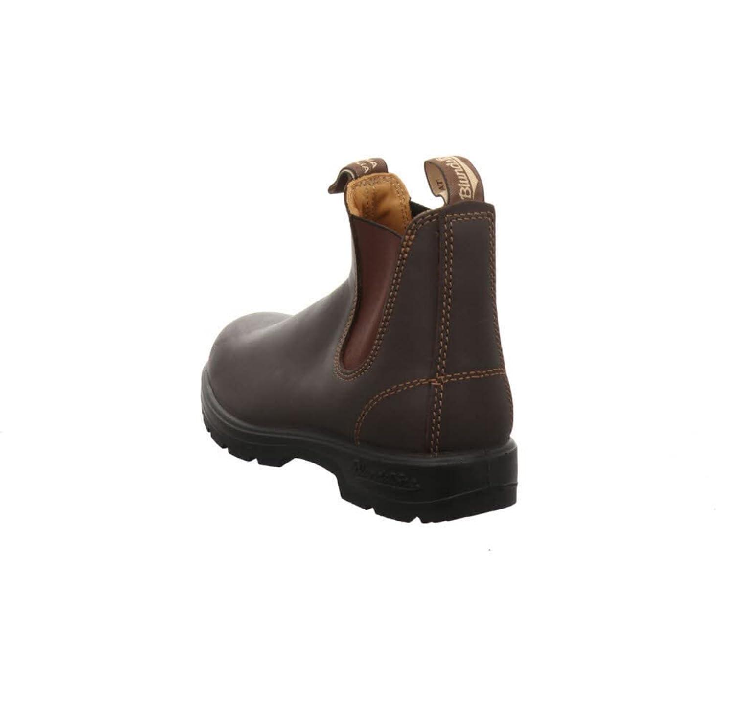 Blundstone 550 Unisex Chelsea Boots, Premium Water Resistant Leather with a Cushioned Midsole and Elastic Side For Men and Women, Walnut Brown 10 AU