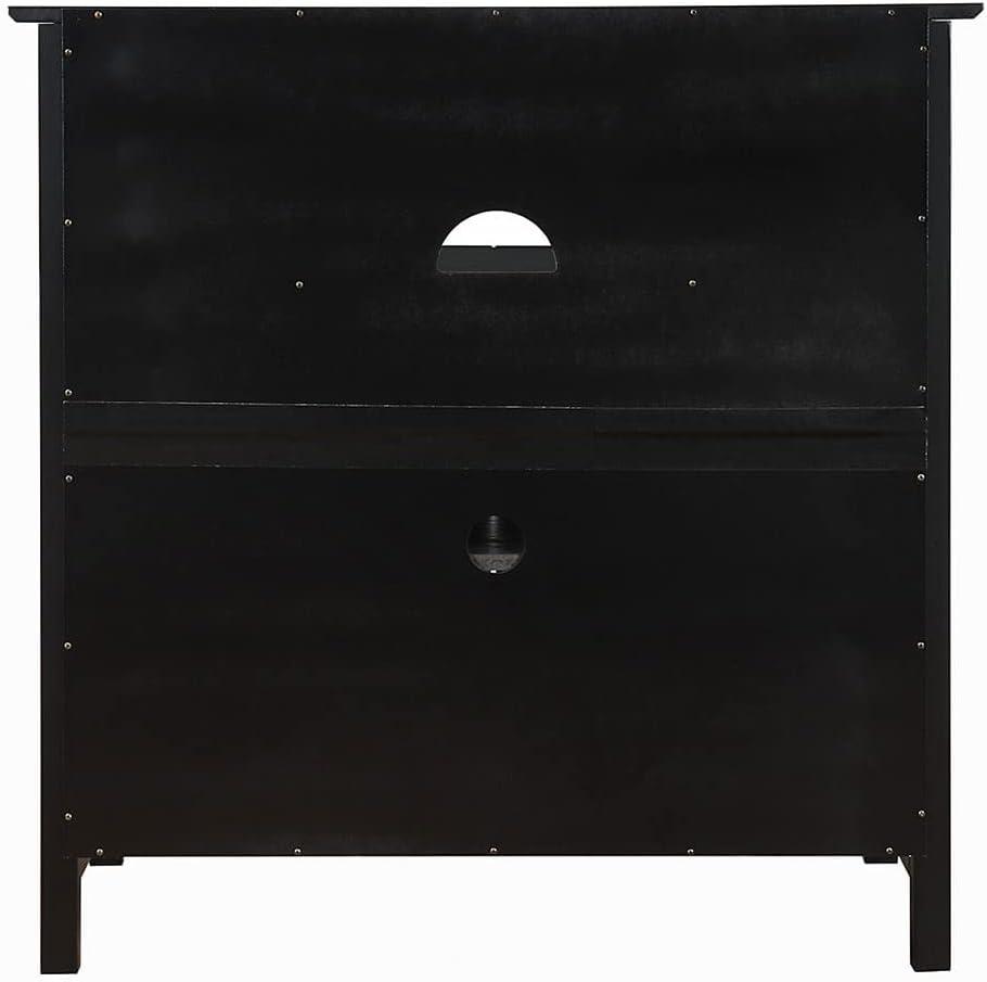 Convenience Concepts Big Sur Highboy TV Stand with Storage Cabinets for TVs up to 40 Inches, Black