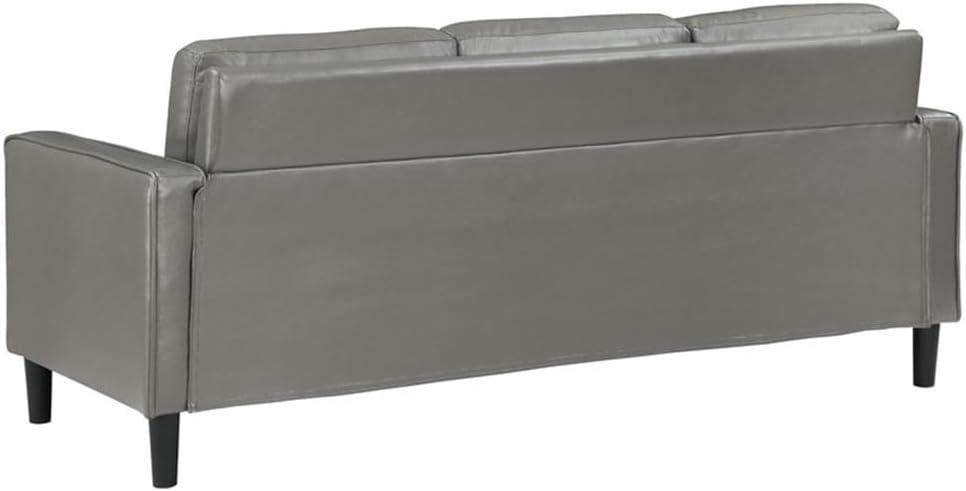 Alma Ruth 3-Piece Upholstered Track Arm Sofa Set Grey