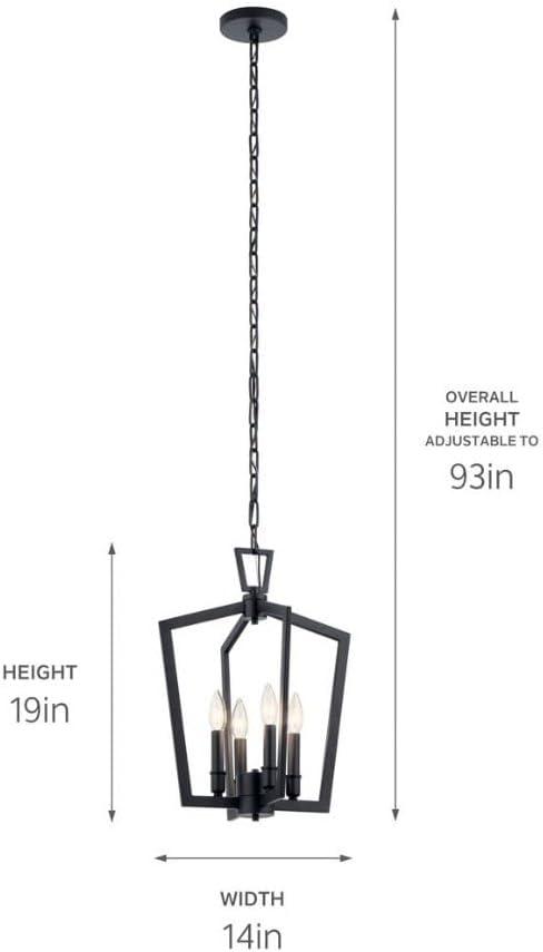 Kichler Lighting Abbotswell 4 - Light Pendant in  Black