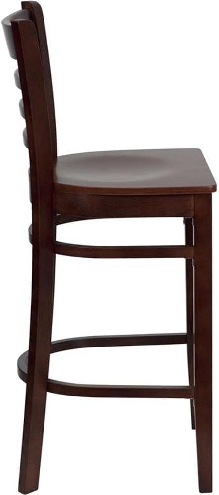 Flash Furniture Ladder Back Wooden Restaurant Barstool