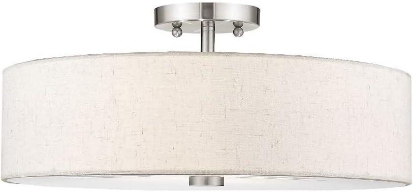 Livex Lighting Meridian 4 - Light Semi-Flush Mount in  Brushed Nickel