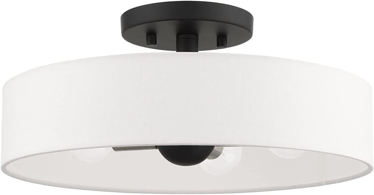 Livex Lighting Venlo 4 - Light Semi-Flush Mount in  Black/Brushed Nickel