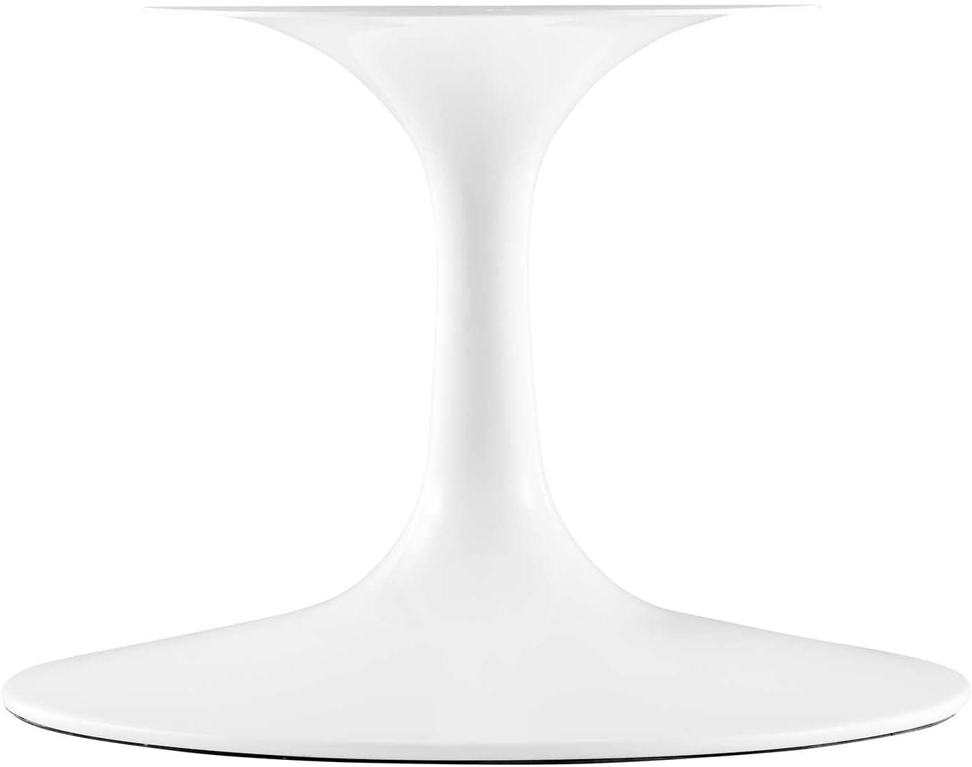 Modway Lippa 36" Round Wood Coffee Table in White