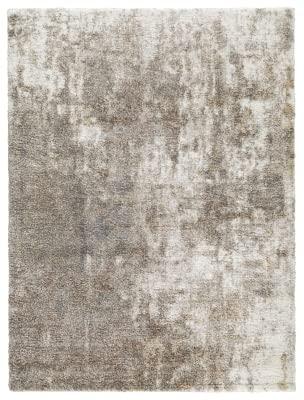 Gray and Beige Abstract 8' x 10' Stain-Resistant Rug