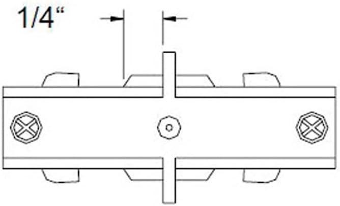 Black Polycarbonate H Track I Connector