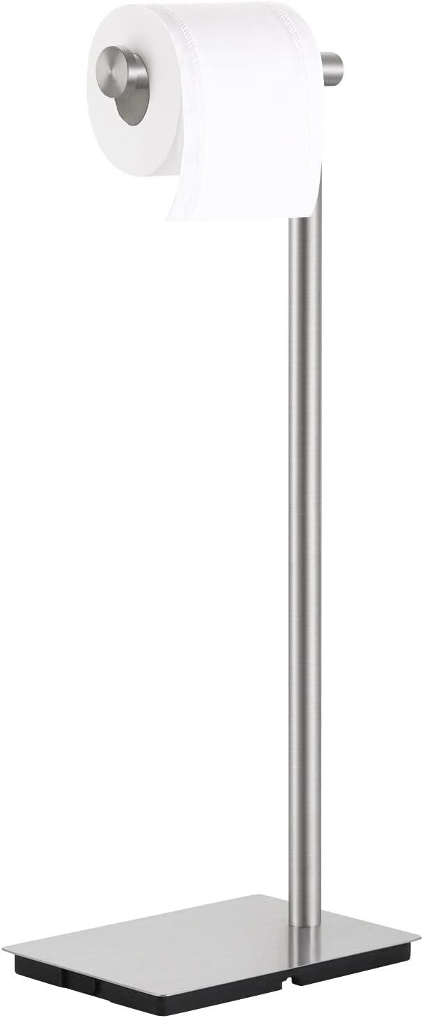KES Freestanding Toilet Paper Holder with Weighted Base 26" H SUS304 Stainless Steel