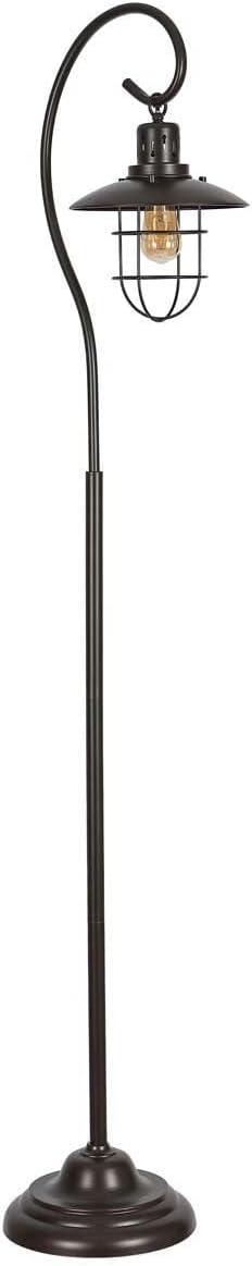 SAFAVIEH Archie 68 in. Rustic Iron Floor Lamp, Black