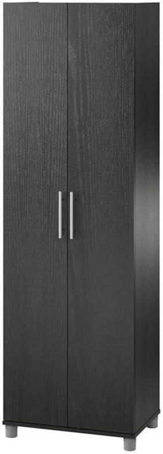 Camberly 24" Utility Storage Cabinet, Black Oak