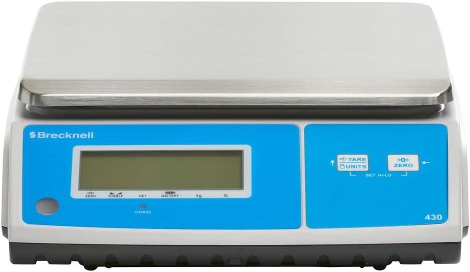 Brecknell Model 430 Digital Portion Control Scale White/Silver/Blue 30 Lbs. Capacity 430-30