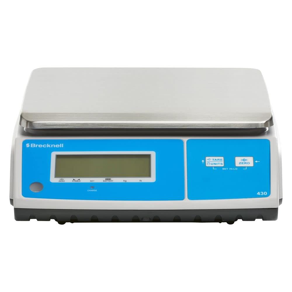 Brecknell Model 430 Digital Portion Control Scale White/Silver/Blue 30 Lbs. Capacity 430-30