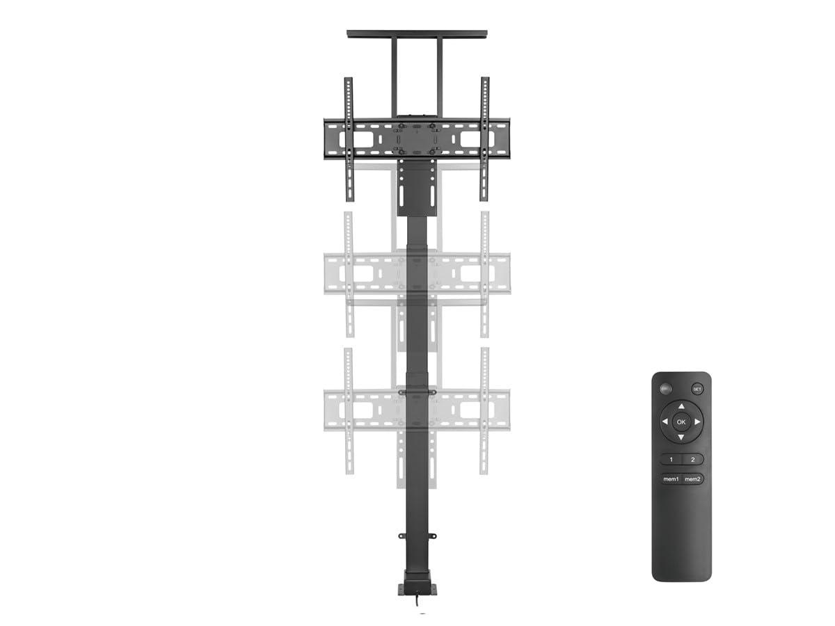 Monoprice Motorized TV Lift Stand for TVs between 37in to 65in, Max Weight 110lbs, VESA Capability up to 600x400 - Commercial Series