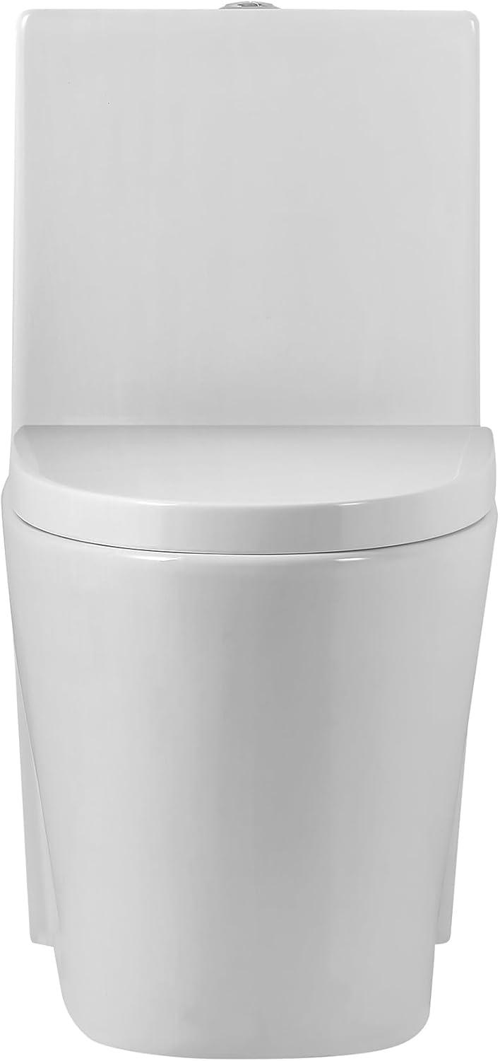 Fine Fixtures MOTB7W Dual-Flush Elongated One-Piece Toilet with High Efficiency Flush