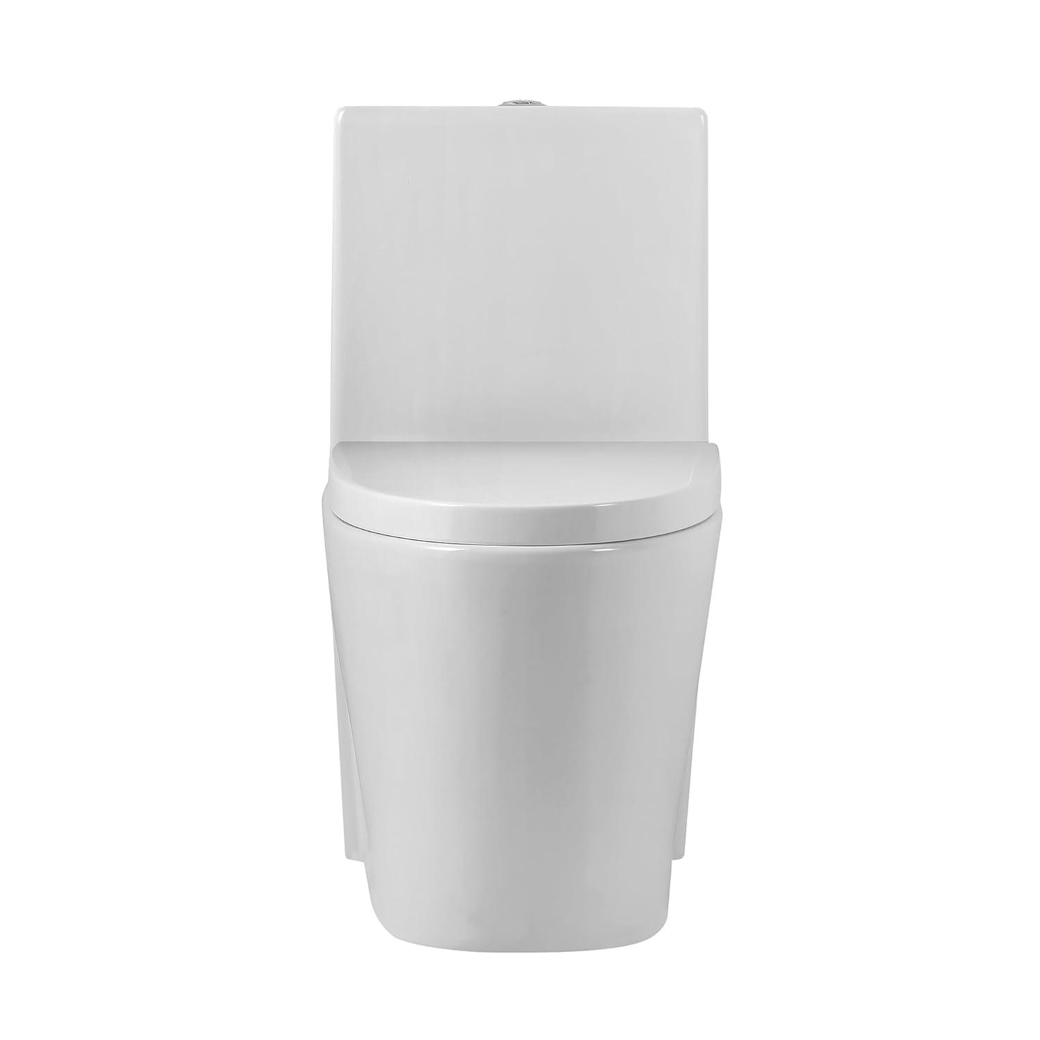 Fine Fixtures MOTB7W Dual-Flush Elongated One-Piece Toilet with High Efficiency Flush