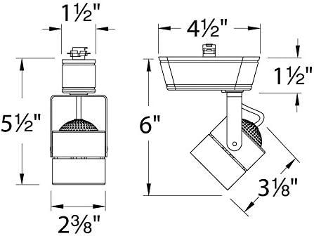 WAC Lighting HT-809 Aluminum J Track Low Voltage Track Head in White