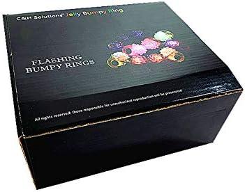 Assorted Multicolor Jelly LED Flashing Party Rings, 96 Count