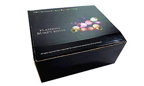 Assorted Multicolor Jelly LED Flashing Party Rings, 96 Count