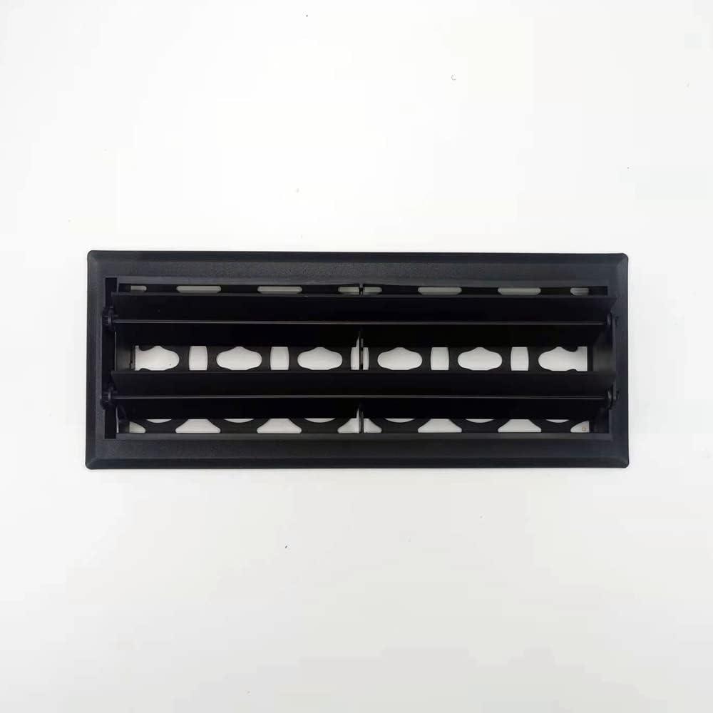 Textured Black Steel Scroll Design Floor Register, 4x12 Inches