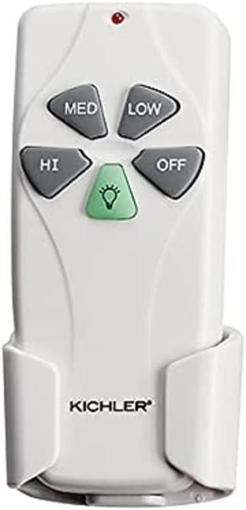 White Universal Ceiling Fan Remote Control with Wall Mount