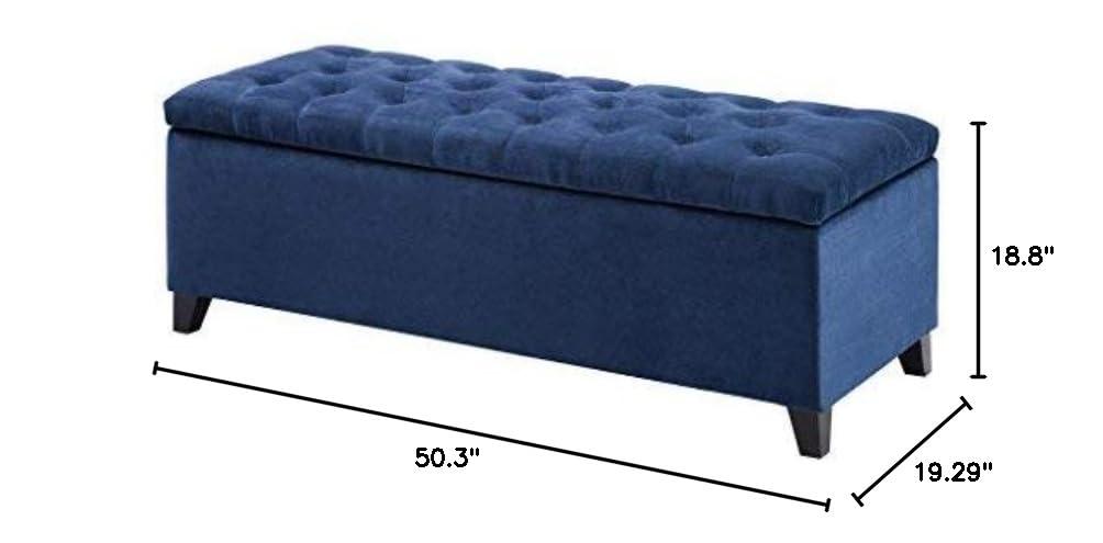 Everly Quinn Tufted Top Storage Bench, Mudroom Bench
