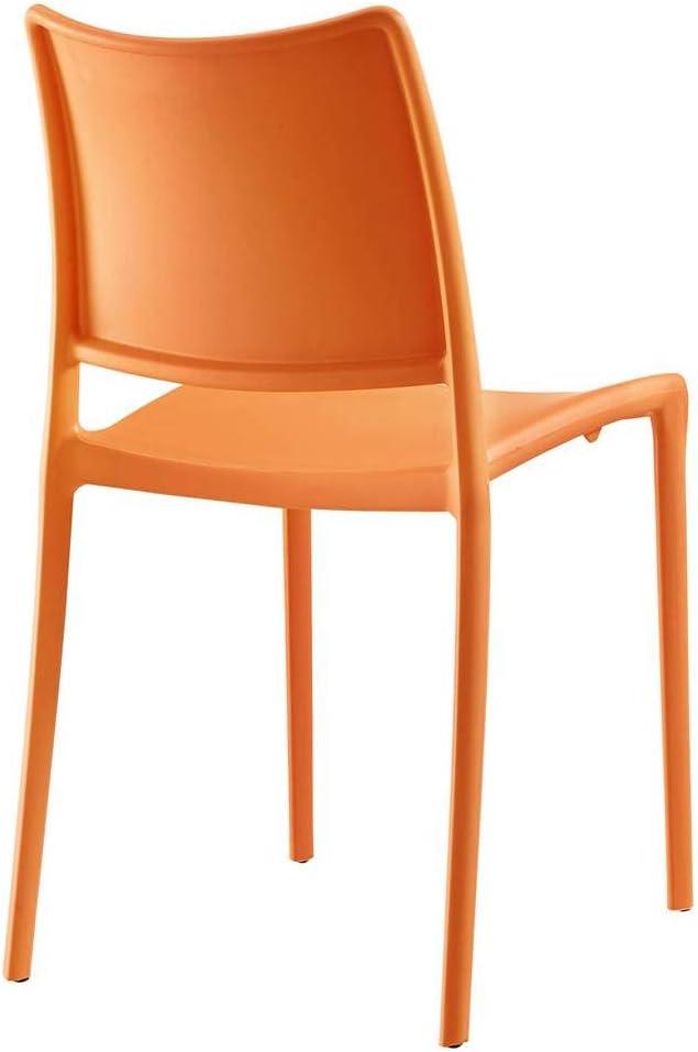 Hipster Vibrant Orange Stackable Indoor/Outdoor Side Chair