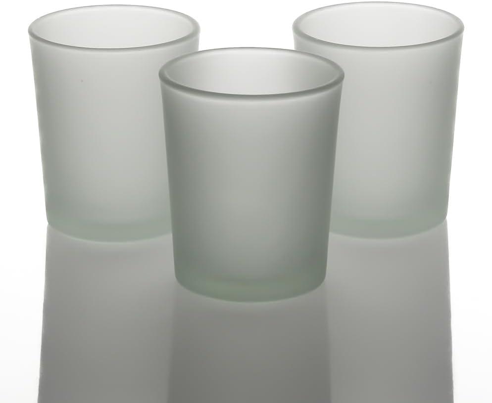 Grande Frosted Glass Votive Candle Holders Set of 12