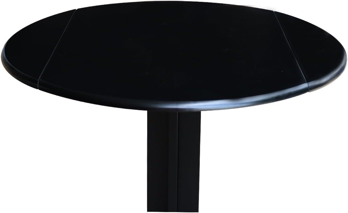36" Dual Dining Drop Leaf Dining Table Black - International Concepts