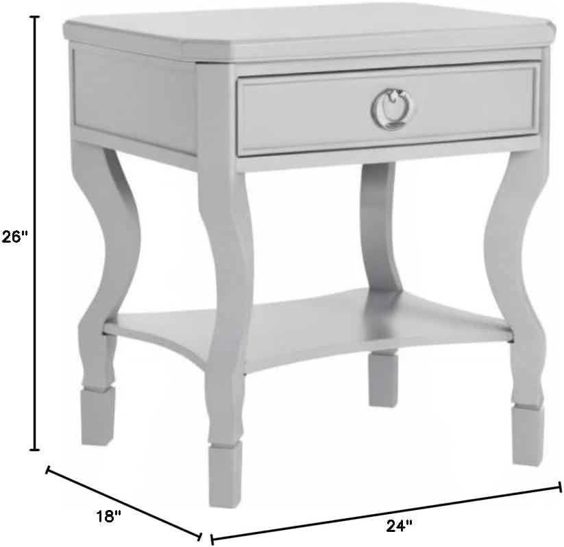 Alaia 1 Drawer Night Stand - Grey - Safavieh