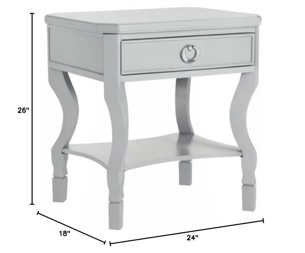 Alaia 1 Drawer Night Stand - Grey - Safavieh