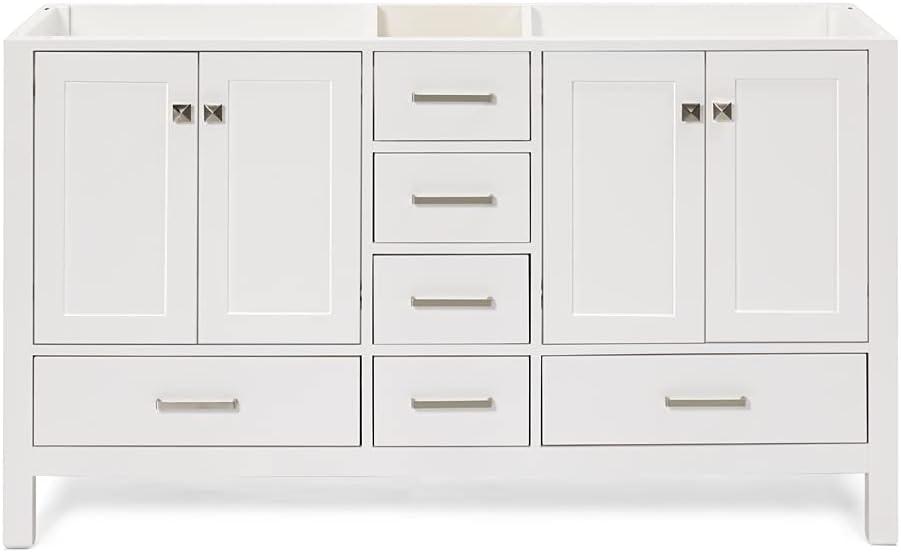 Ariel A061d-Bc Cambridge 60" Double Free Standing Vanity Cabinet Only - White