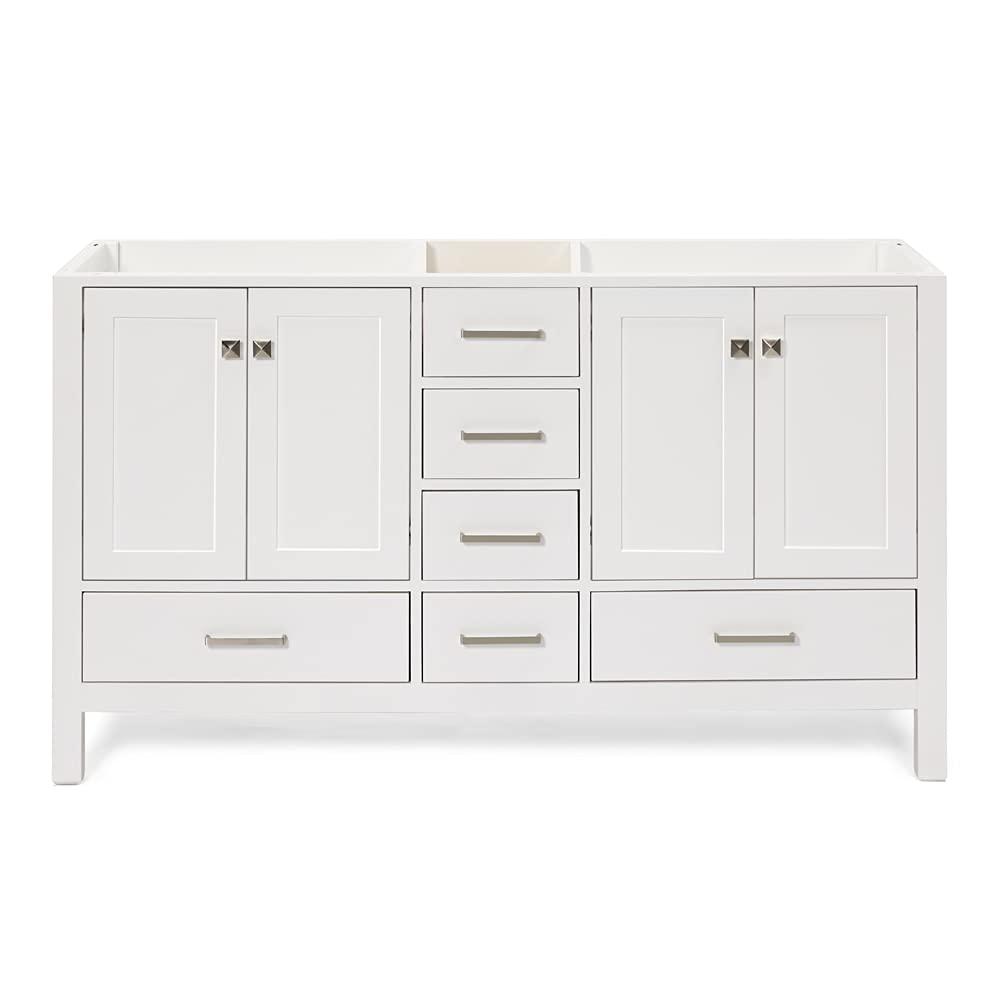 Ariel A061d-Bc Cambridge 60" Double Free Standing Vanity Cabinet Only - White