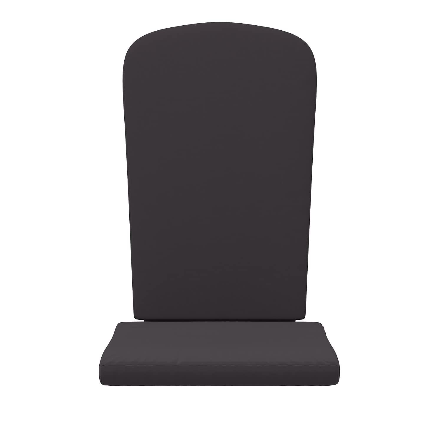 Flash Furniture Charlestown Set of 2 All Weather Indoor/Outdoor High Back Adirondack Chair Cushions, Patio Furniture Replacement Cushions - Gray
