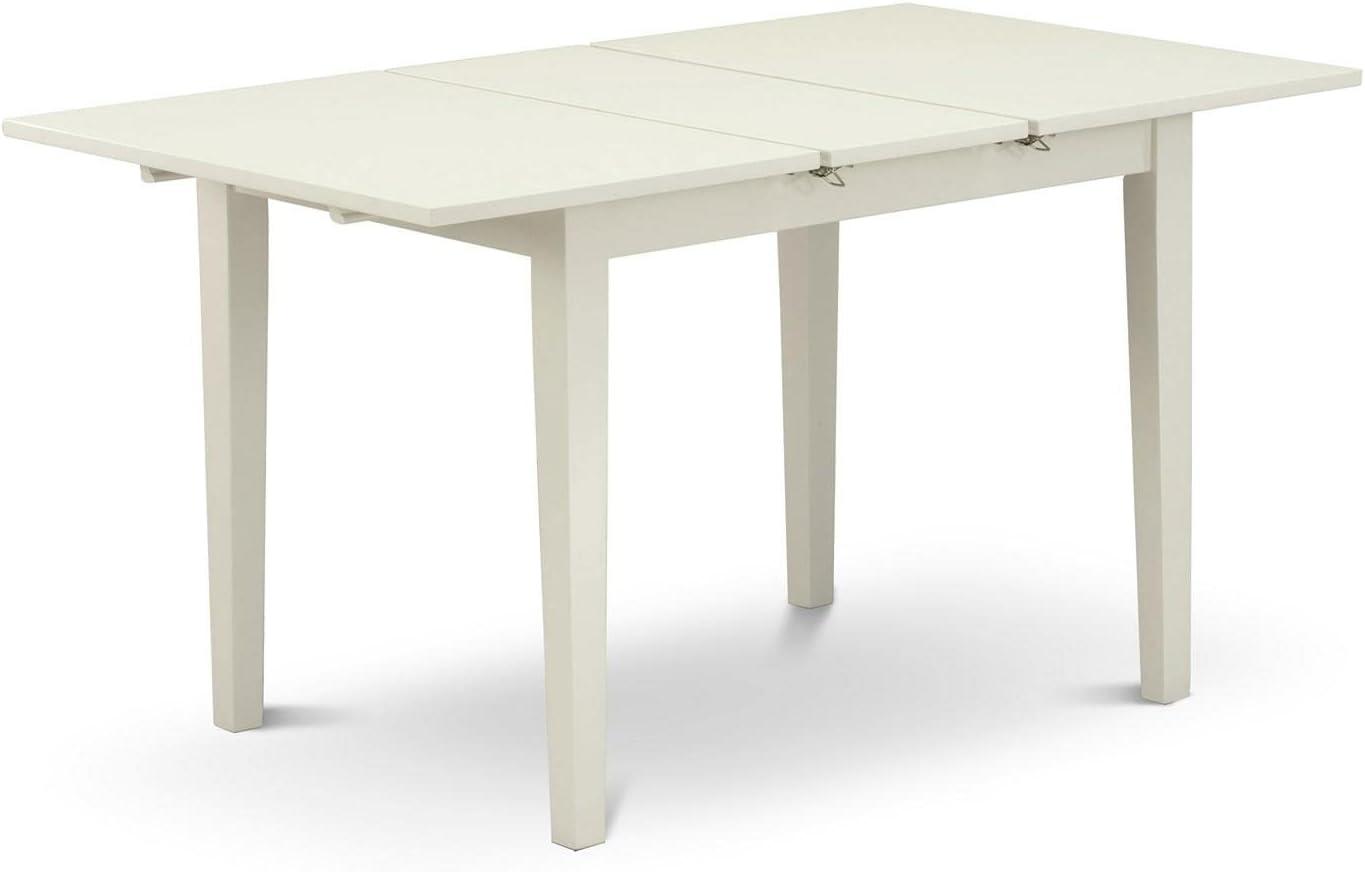 Linen White Extendable Wood Dining Table