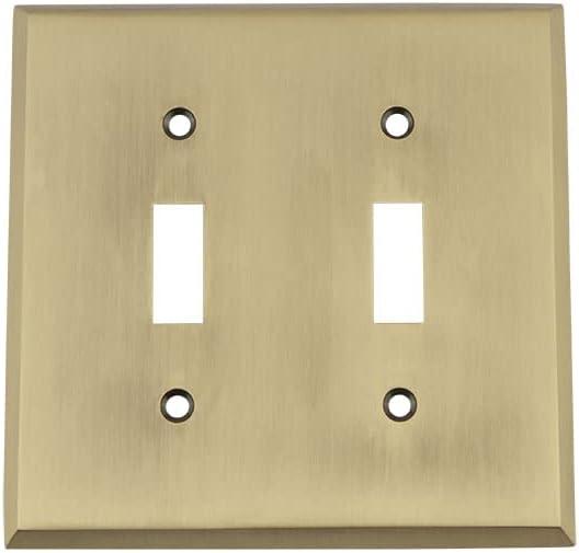 New York 2-Gang Toggle Light Switch Wall Plate