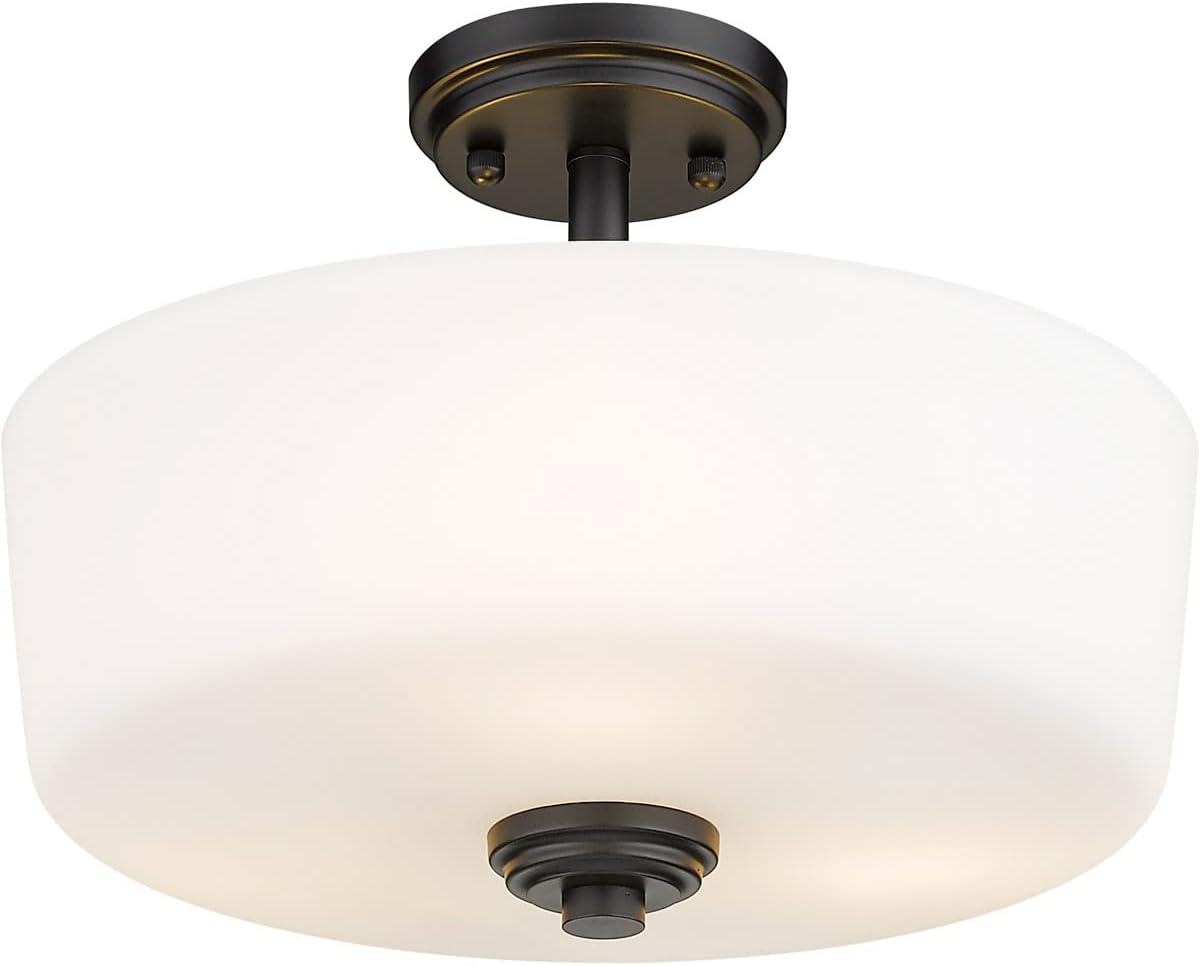 Z-Lite Arlington 3 - Light Semi-Flush Mount in  Matte Black