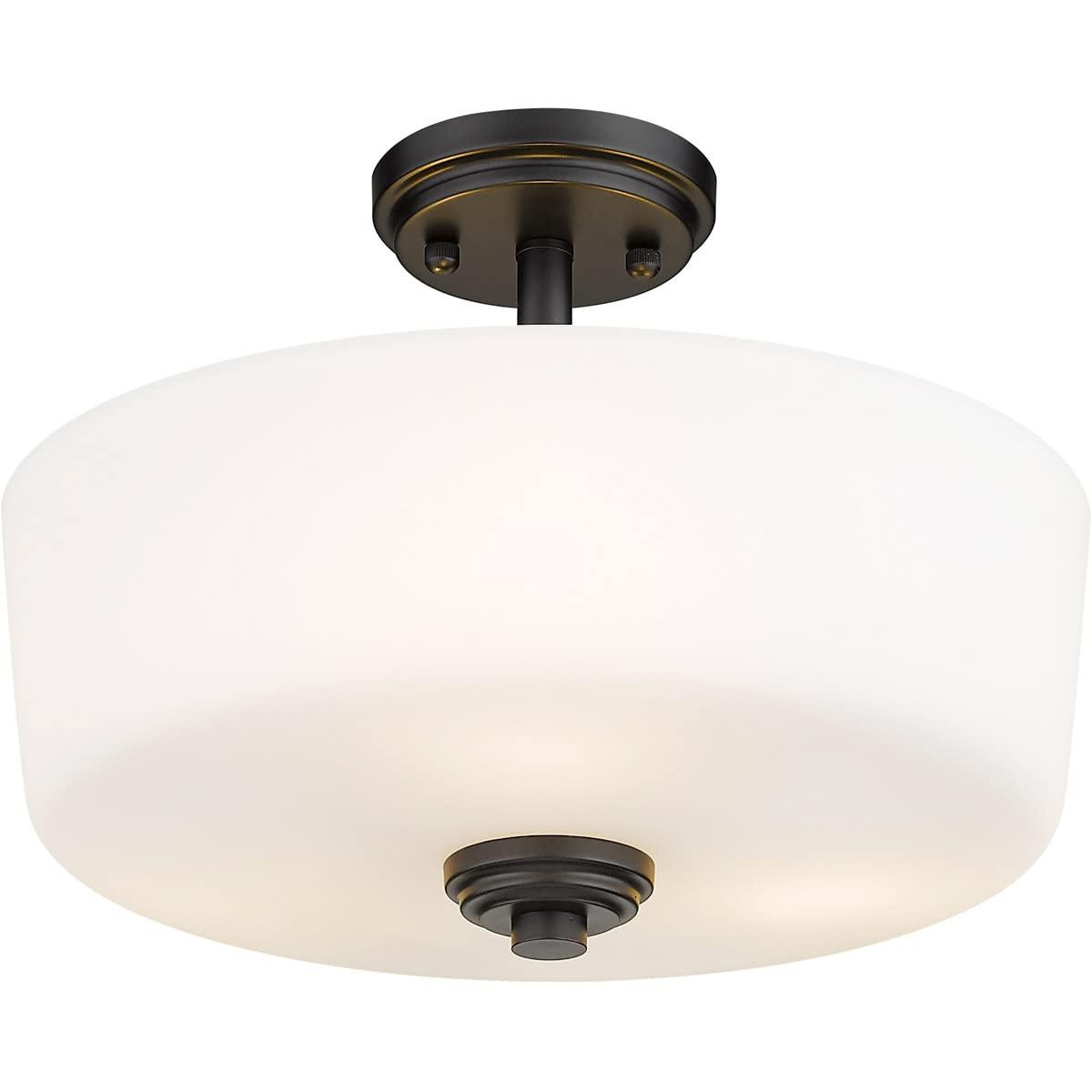 Z-Lite Arlington 3 - Light Semi-Flush Mount in  Matte Black