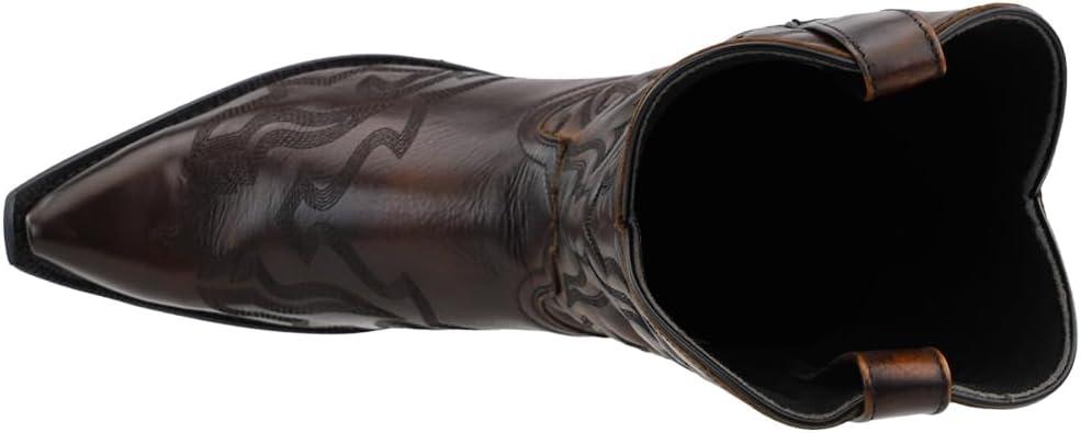 Laredo Mens Hawk Embroidered Snip Toe Cowboy  Mid Calf Boots