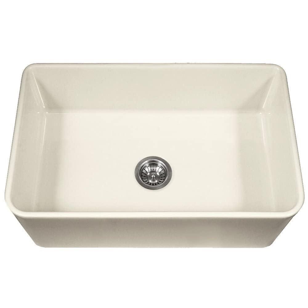 Houzer Farmhouse Platus Apron Front 30 Inch Fireclay Single Bowl Kitchen Sink