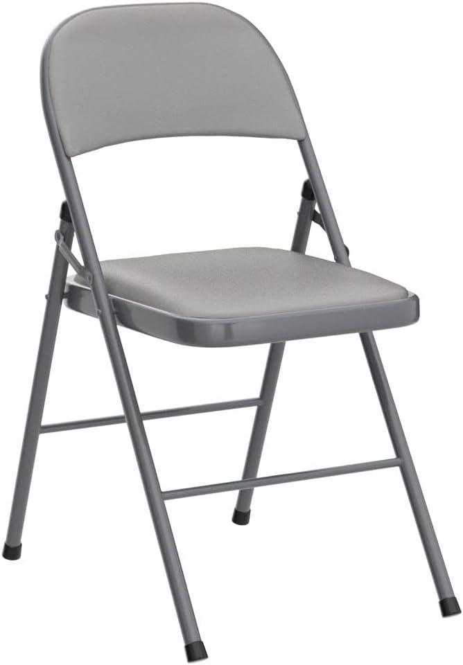 Dolly Vinyl Padded Stackable Folding Chair Set of 4