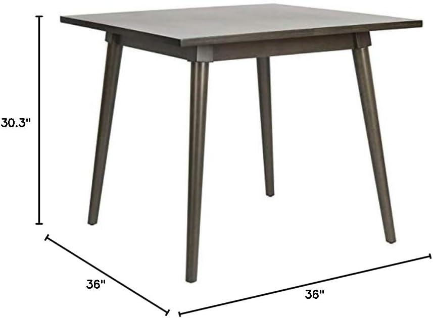 Simone Square Dining Table - DTB9200B - Grey Walnut - Safavieh