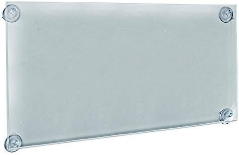 Azar Displays Clear Acrylic Window/Door Sign Holder Frame with Suction Cups 17''W x 11''H, 2-Pack (Set of 2)