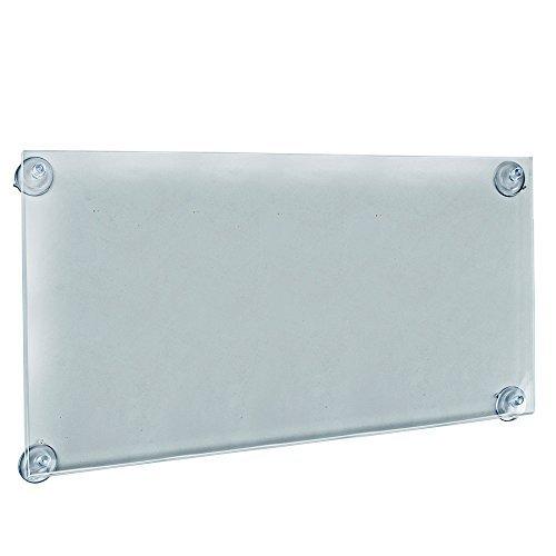 Azar Displays Clear Acrylic Window/Door Sign Holder Frame with Suction Cups 17''W x 11''H, 2-Pack (Set of 2)