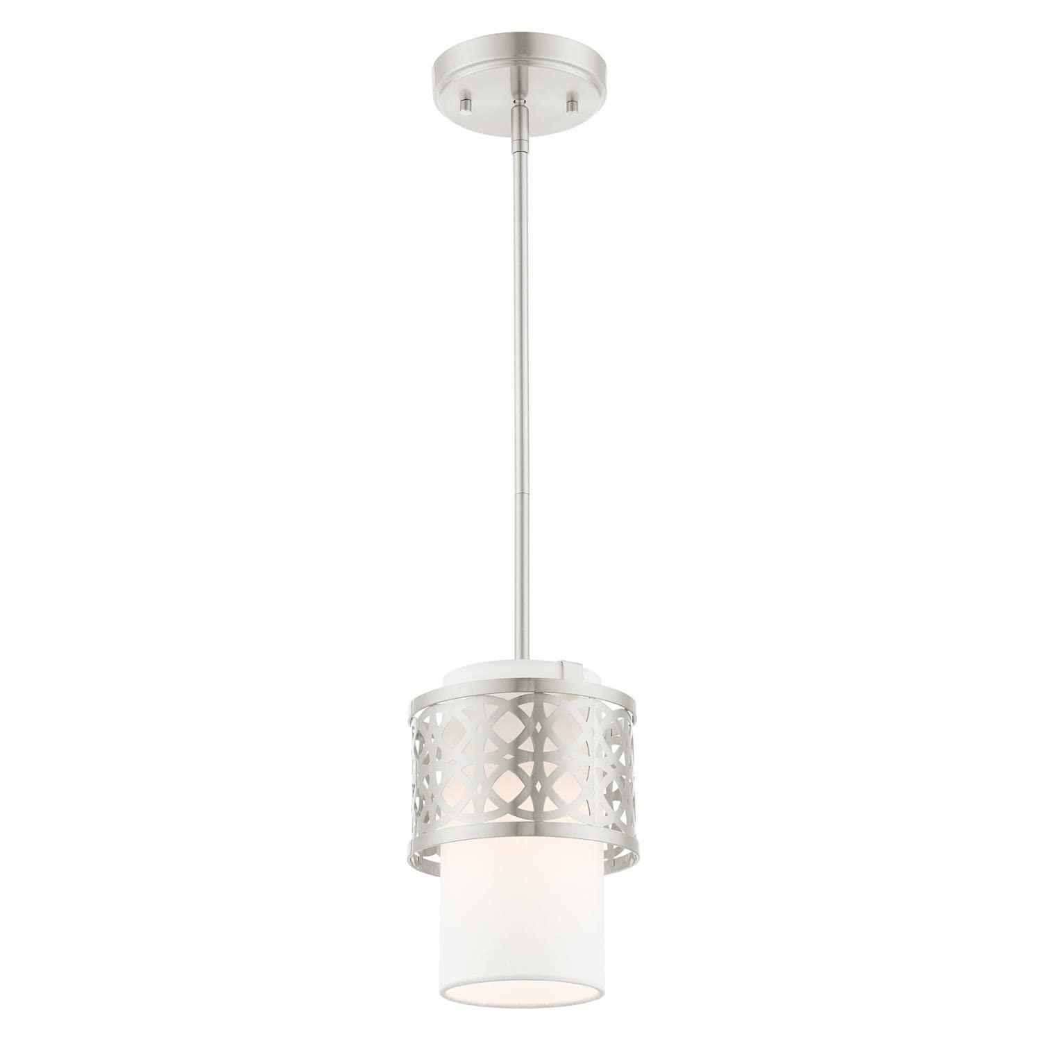 Livex Lighting Calinda 1 - Light Pendant in  Brushed Nickel