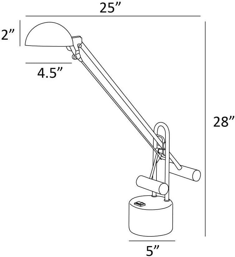 Adjustable Black Metal LED Desk Lamp for Kids