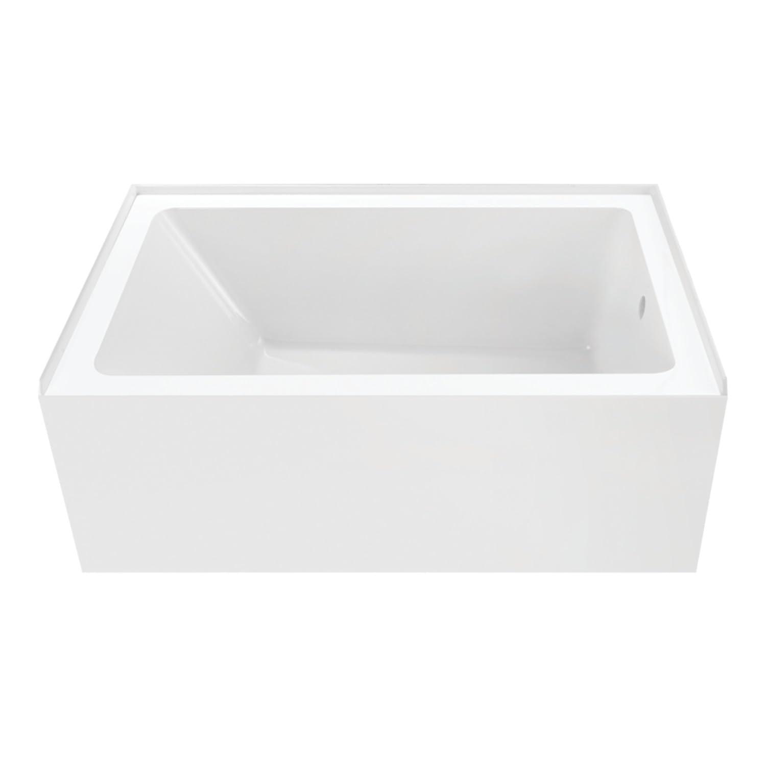 Kingston Brass Aqua Eden 54-Inch Acrylic Rectangular 3-Wall Alcove Tub