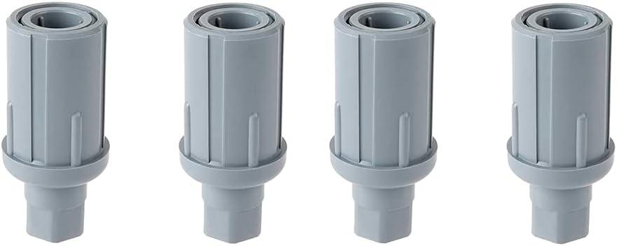 AmGood Galvanized Steel Legs for Work Tables | Set of 4 (24" Legs, 4 Pack, Plastic Bullet Feet)