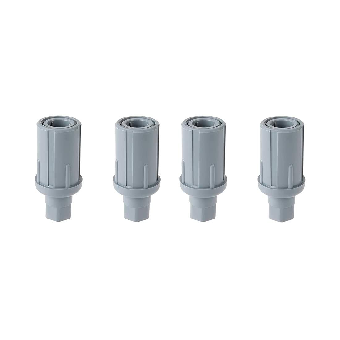 AmGood Galvanized Steel Legs for Work Tables | Set of 4 (24" Legs, 4 Pack, Plastic Bullet Feet)